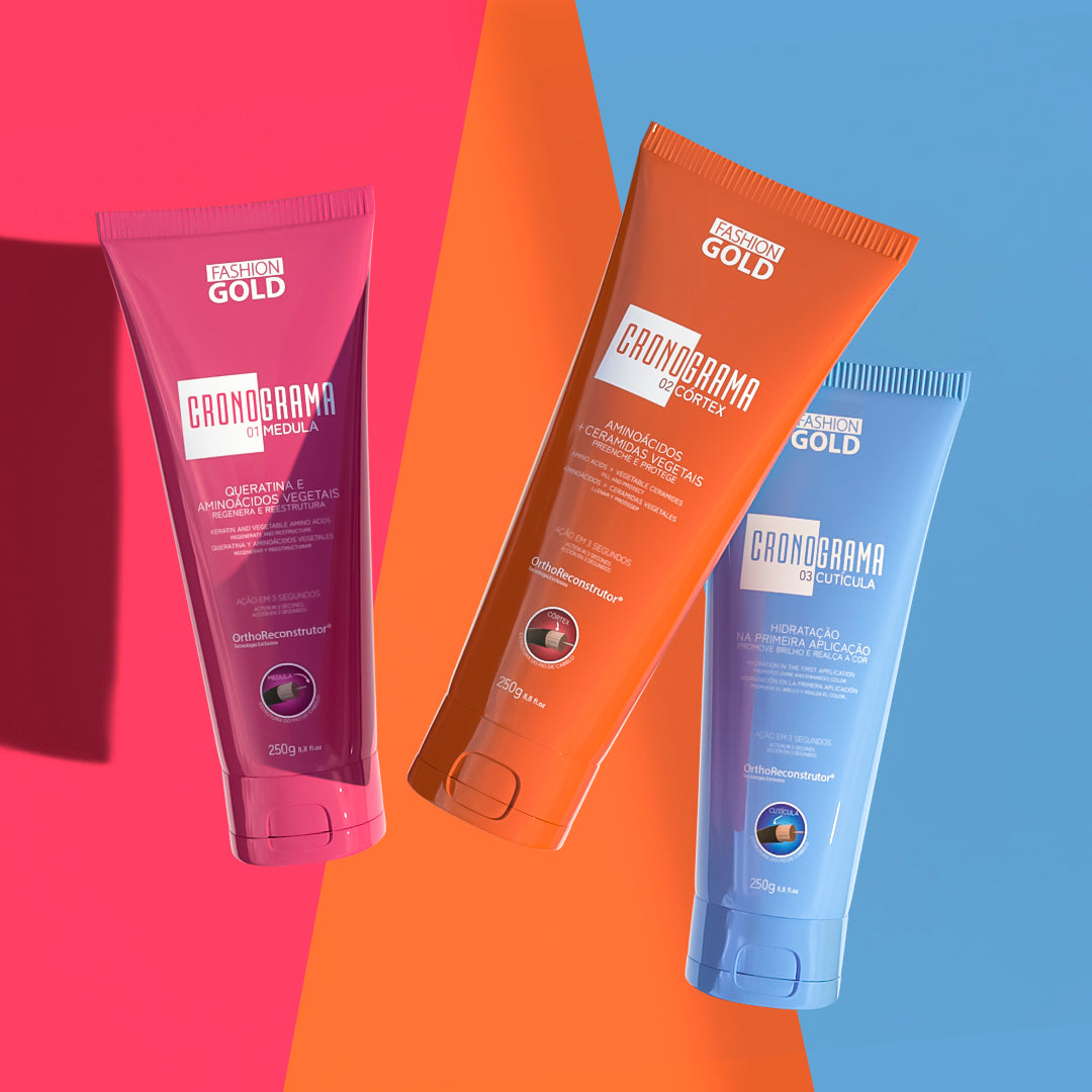 Combo Alisado Fashion Gold + Cronograma Capilar Completo